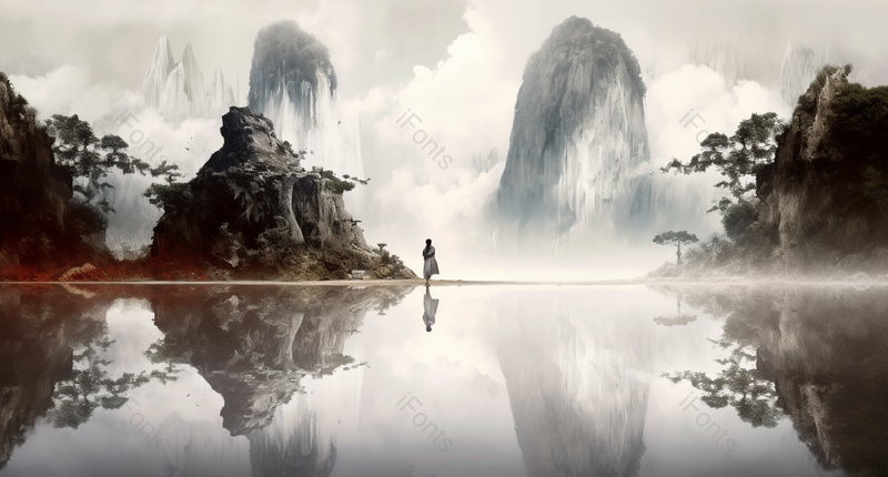 复古意境山水水墨画,插画/手绘图,插画/手绘图库,插画/手绘图下载,插画/手绘